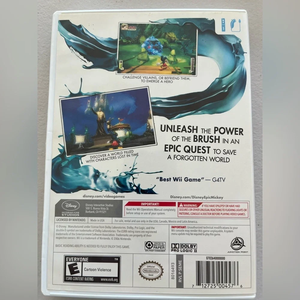 Wii Disney Epic Mickey